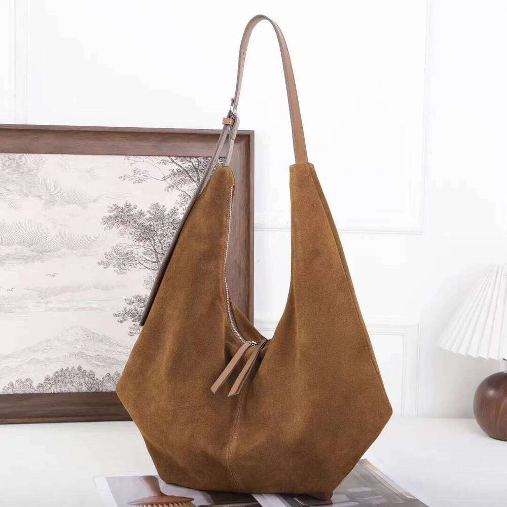 Women Shoulder Crossbody Designer Brand Ladies Soft Suede Cow Leather High Quality Large Tote Bag Autumn Winter New