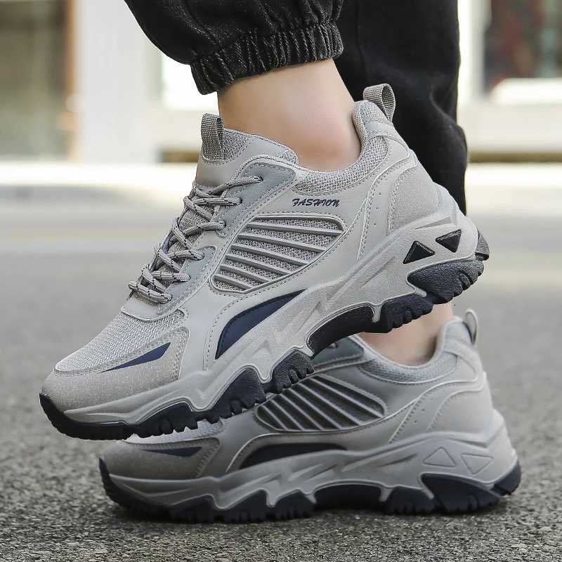 Running Tennis NonSlip Sneakers Fashion Lace Up Comfortable Male Men Platform Big Size Sneakers Casual Outdoor Sports Shoes Z250930