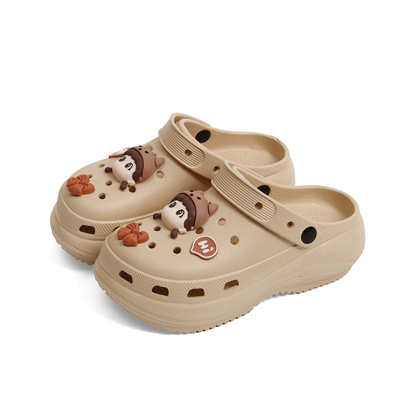 Chunky Sole Height-Increasing Clog Sandals for Women, Summer Outdoor Non-Slip Small Size Comfortable Closed-Toe Slippers ddmymarket