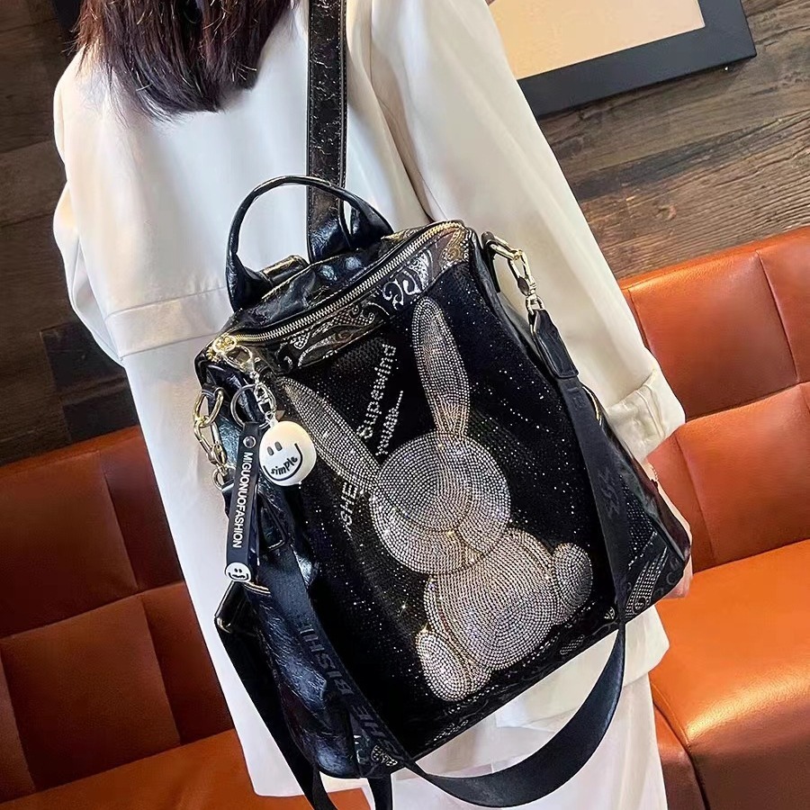 Designer Bag Hot Rhinestone Bag 2025 New Versatile Fashion Trend Women's Bag Genuine Leather Backpack Women's Crossbody Bag Luxury Bag High-