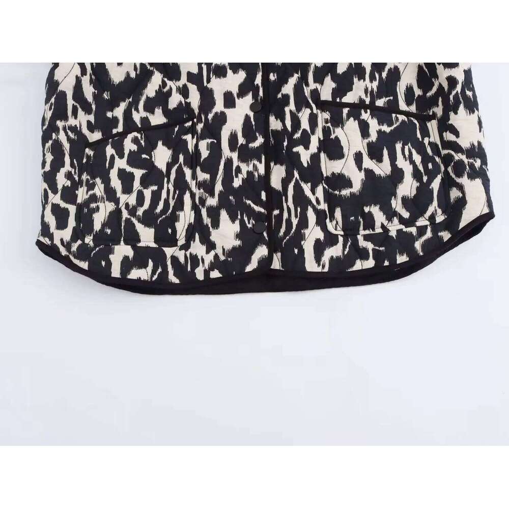 2024 Autumn New Product European And American Style Women's Snake Skin Fashion Printed Button Long Sleeve Jacket