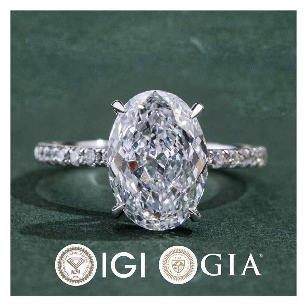 Design White Gold Women's Engagement Wedding 1ct D VS1 Round Oval Pear Emerald Cut Lab-Grown Ring