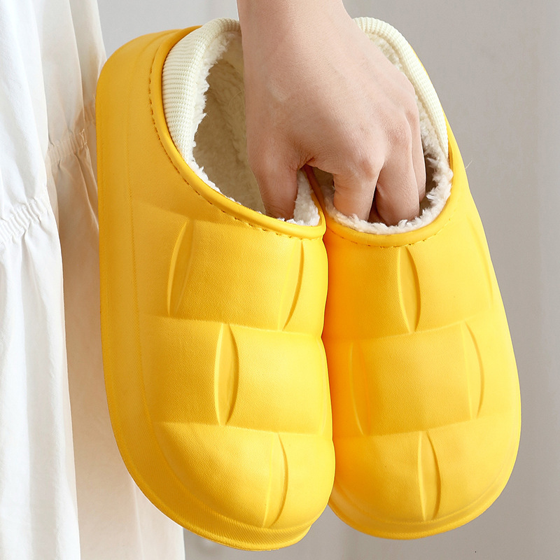 New Cotton Slippers Women, Warm Waterproof, Couple's Thick-Soled Autumn and Winter Shoes with a Soft Cushioning Feel for Men ddmymarket