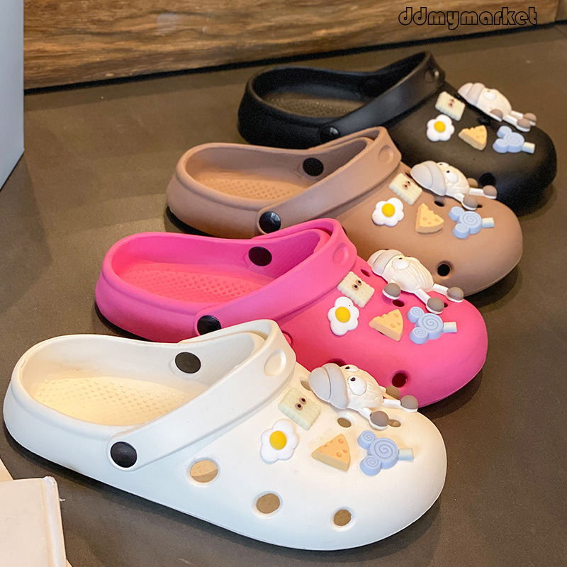 2025 New Women's Summer Trendy Outdoor Soft Sole Beach Closed-Toe Sandals Half Slippers for Men ddmymarket