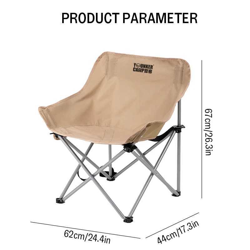 Outdoor Folding Moon Chair Portable Chair Camping Chair Picnic Gear Fishing Small Horse Stool Student Sketching J250930