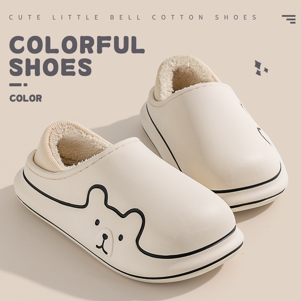 Waterproof Dirt-resistant Non-slip 2025 New Home Indoor Warm Cute Plush Cotton Slippers for Women Autumn Winter ddmymarket