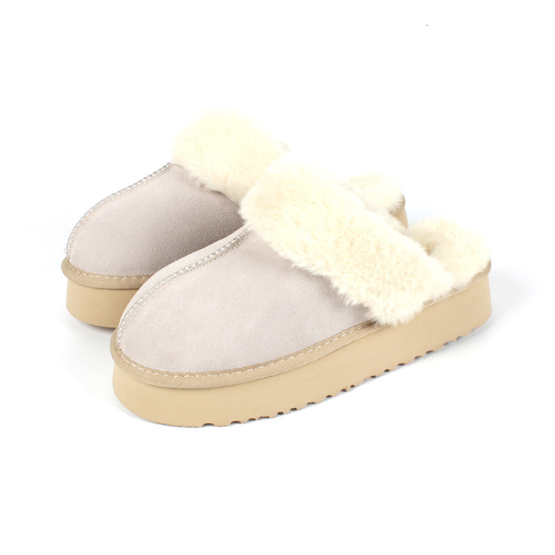 Bebealy Warm Womens Slipper Winter Memory Foam Fluffy Quality Slip-on House Suede Fur Lined Anti-Skid Slippers ddmythur