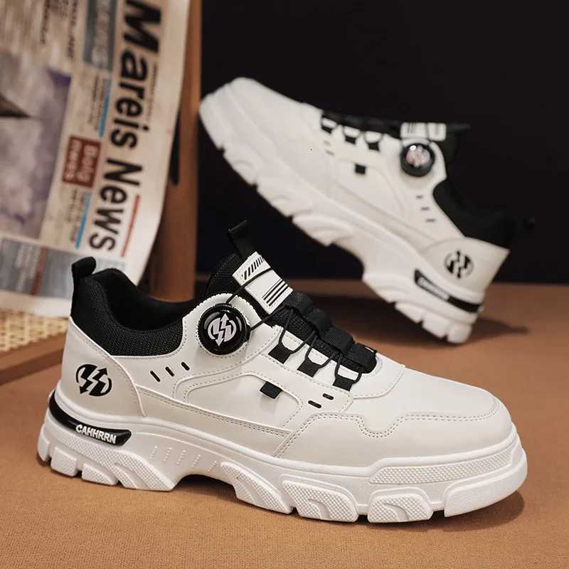 Men Sneakers Spring Autumn New High Top Men Casual Leathers Thick Soled Trendy Wear Resistant Short Boots Platform Sports Shoes Z250930