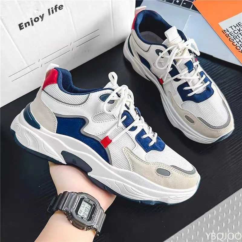 Spring fashionable versatile thick soled anti slip sneakers mens new breathable mens shoes casual comfortable mens shoes copy Z250930