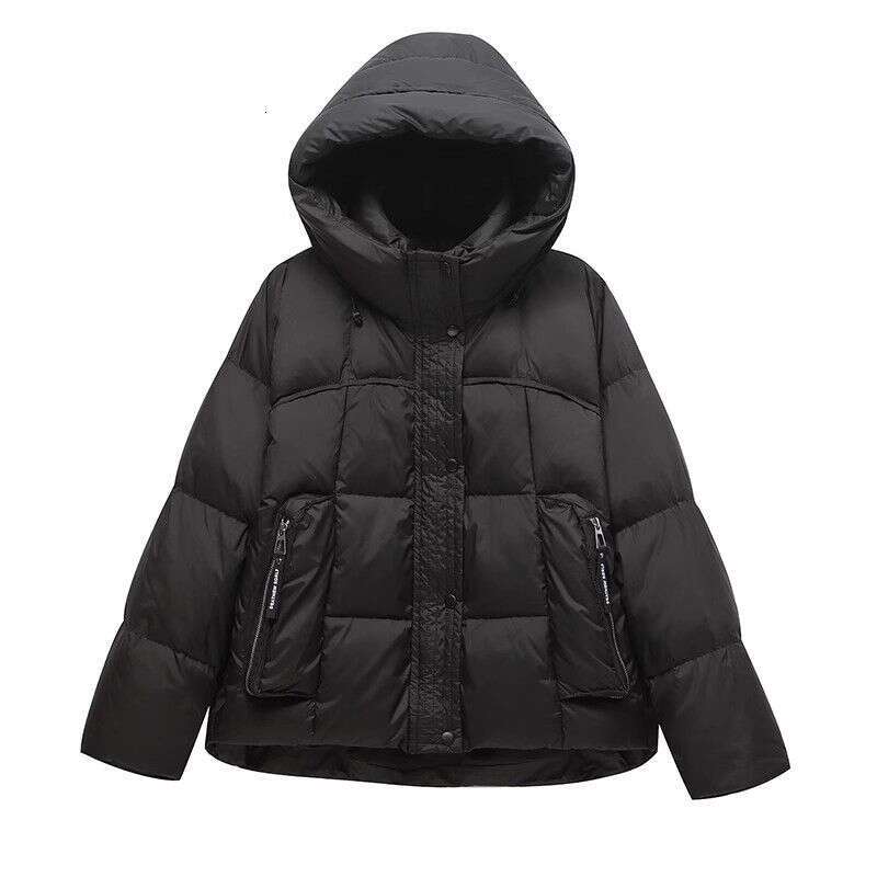 Jacket For Women, Short Stature, Winter Thick New Style, Fashionable Ankora Red Slimming White Duck Down Bread