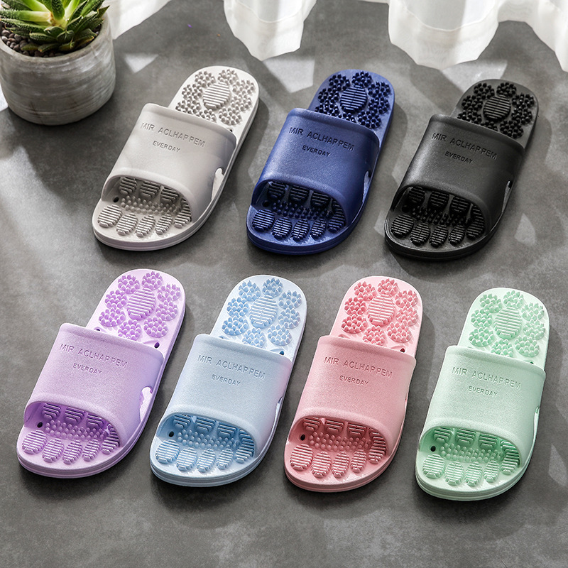 Home Indoor Women Summer Soft Sole Bathroom Anti-Odor Non-Slip One-Word Slippers for Men ddmymarket