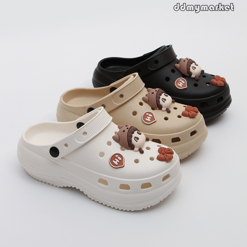 Chunky Sole Height-Increasing Clog Sandals for Women, Summer Outdoor Non-Slip Small Size Comfortable Closed-Toe Slippers ddmymarket