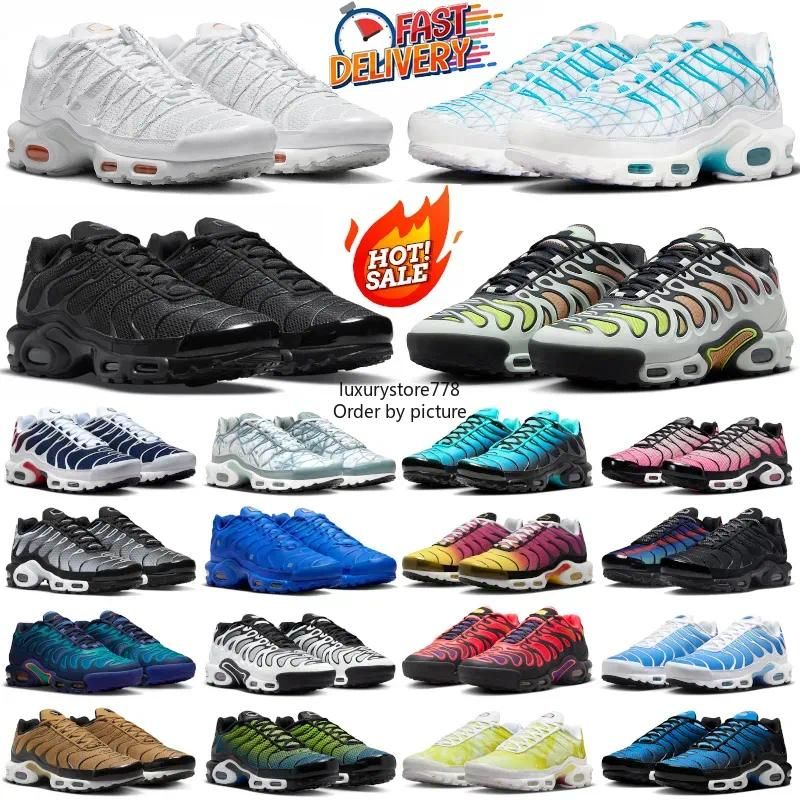 Tn Plus Size Us12 Running Outdoor Shoes Men Women Tns Utility Berlin Terrascape Triple Black All White tn. Rose Pink Blue Red Green France Trainers Sneakers Eur 36-46