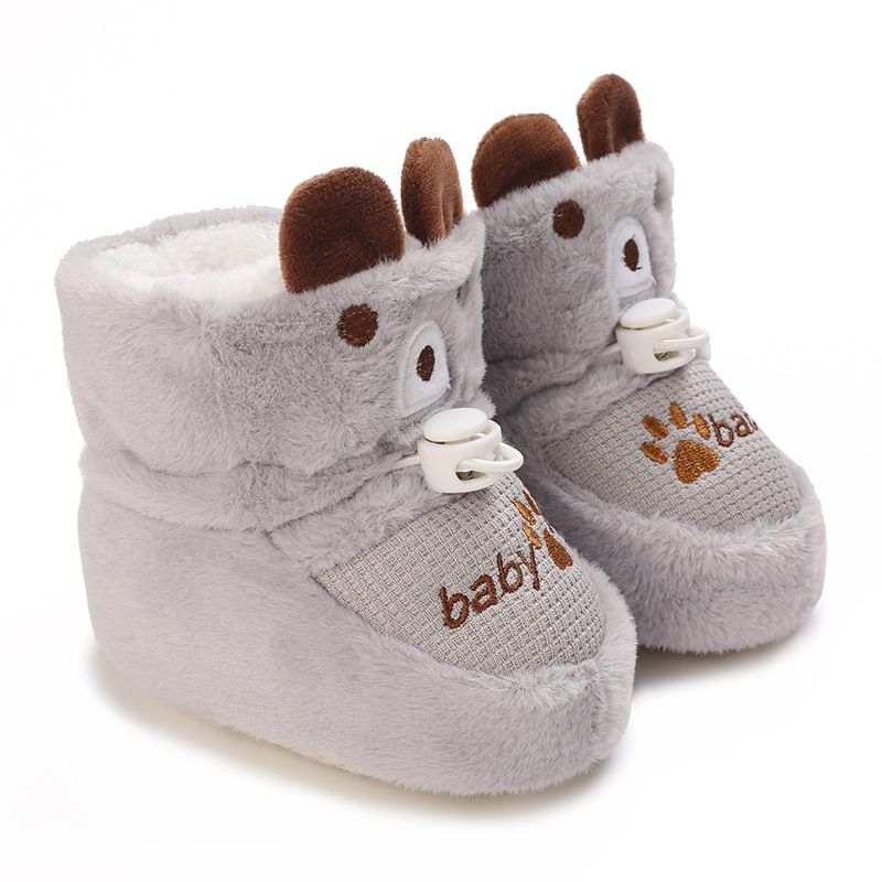 Winter New Cute Cartoon Baby Booties Little Child Boots Cotton Soft-Sole Non-Slip Warm Kidszworld Toddler First Walkers Infant Crib Shoes 0-18 Months 
