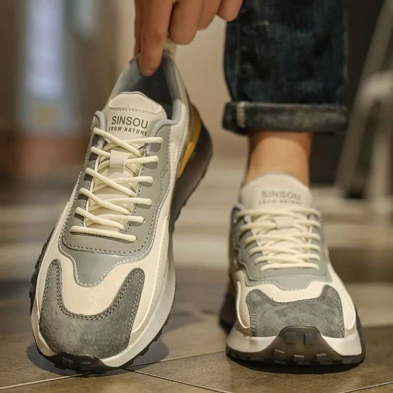 Fashionable and Casual Mens Thick Soled Shoes Comfortable Walking Sports Shoes Outdoor Tennis Shoes Lightweight Running Shoes Z250930