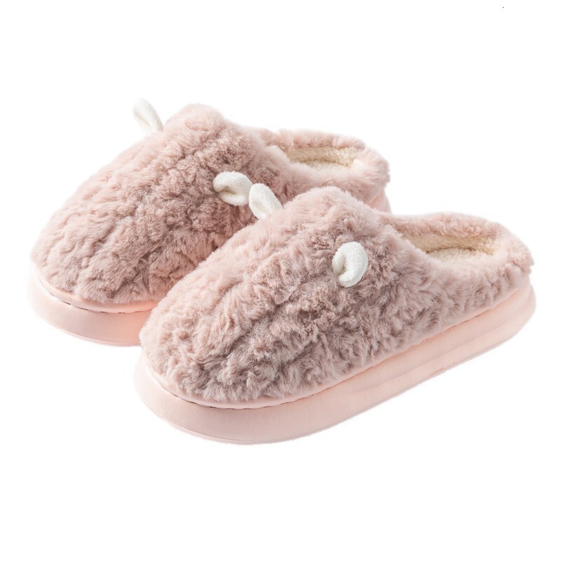 Soft Cushion Women, Autumn and Winter 2025 New Indoor Home Thick Sole Warm Plush Slippers for Men ddmymarket