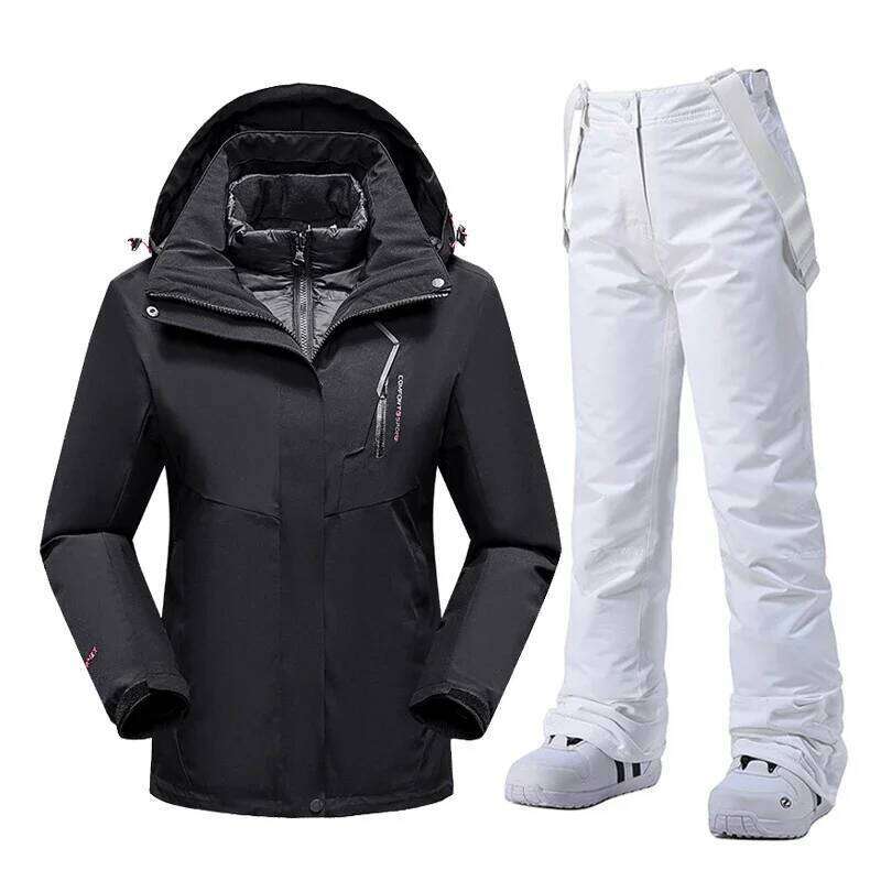 Women Snowboard Suits Windproof Waterproof Warm Thicken Snow Pants And Down Jacket Clothes Set Winter Ski Suit Brands