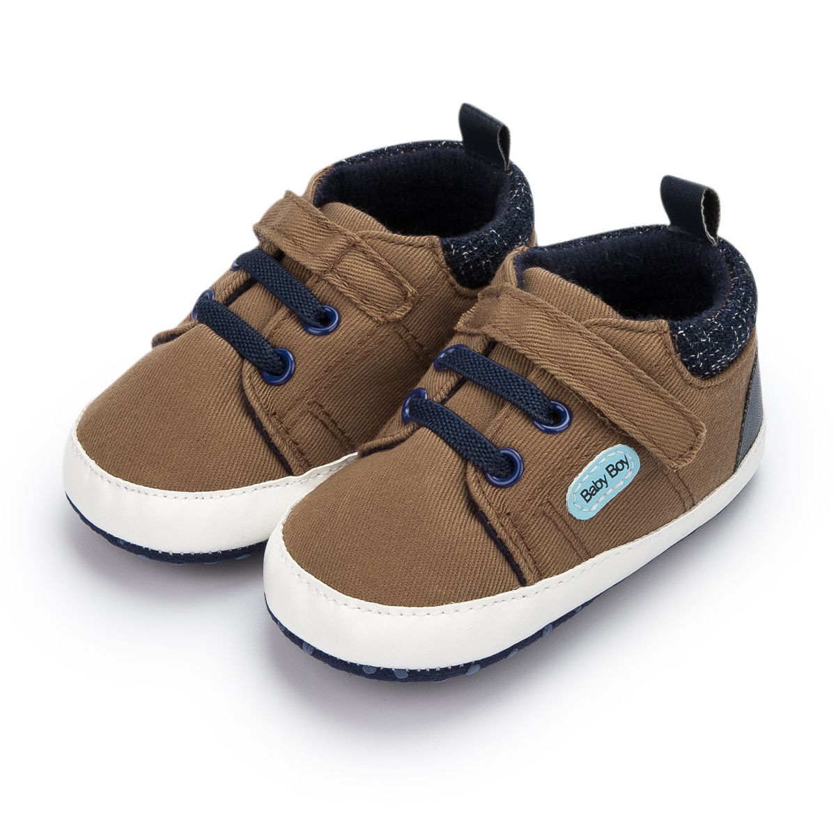 Baby Canvas Sneakers Anti-slip Soft Infant Shoes Newborns First Walkers Toddler Kidszworld Unisex Casual Shoes 0-18M Months K0464