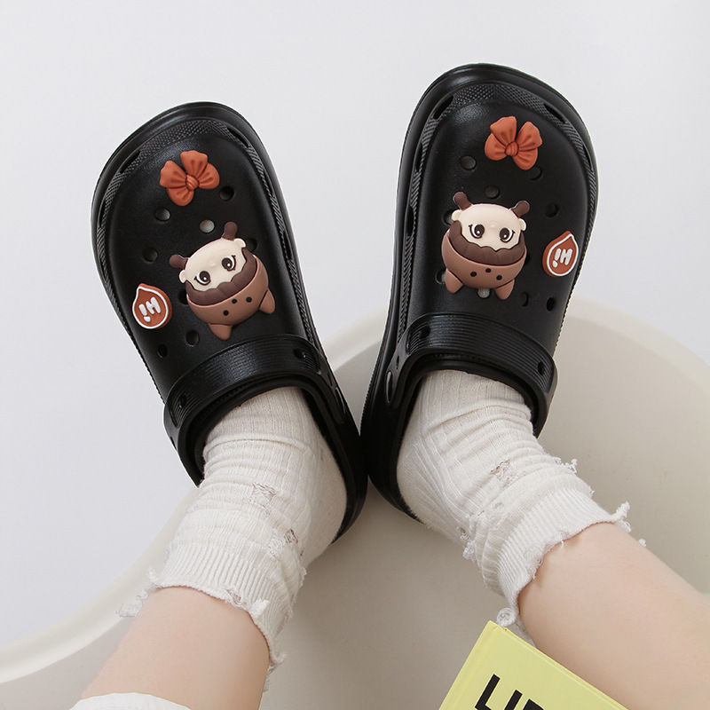 Chunky Sole Height-Increasing Clog Sandals for Women, Summer Outdoor Non-Slip Small Size Comfortable Closed-Toe Slippers ddmymarket