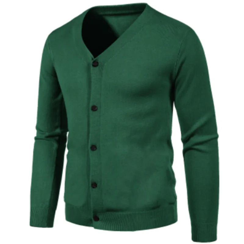Mens Fashion Cardigan Buttons Casual Long Sleeve Knit Sweater Solid Color Pockets Warm Ropa De Hombre Coats Tops Jackets 250929