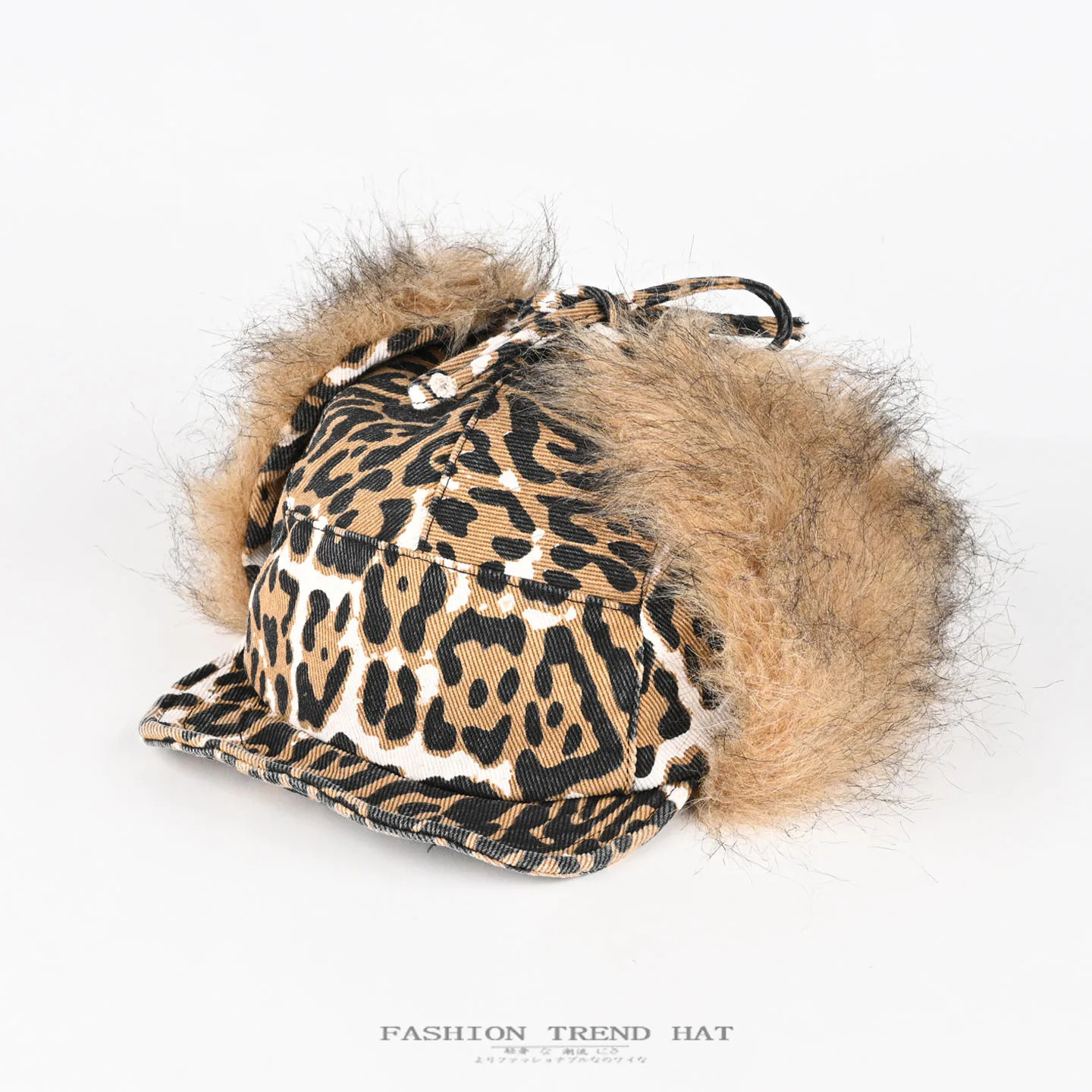 Winter Warm Trapper Hat for Women Men Leopard Print Earflap Beanie Retro Street Cool Style Ushanka for Outdoor Snow Riding 250929