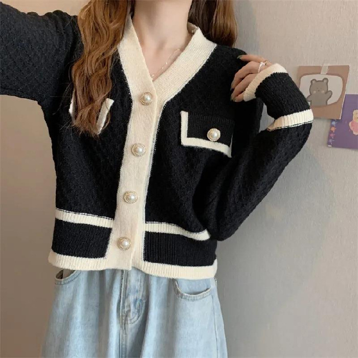 2025 designer retro wool sweater women's design knitted sweater autumn new coarse wool short jacket hot selling autumn and winter new luxury jack