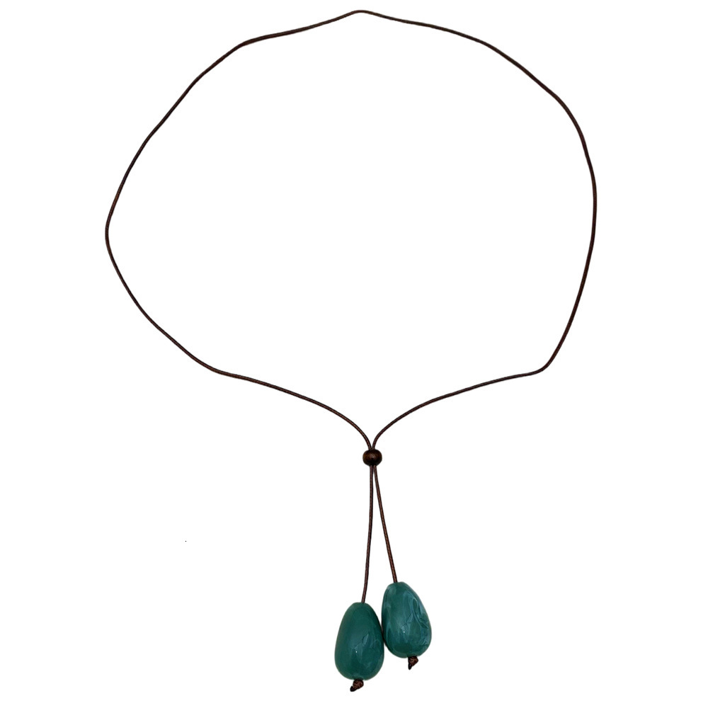 Bohemian Long Necklace New Chinese Style Irregular Braided Rope Collarbone Autumn Winter Sweater Chain for Women