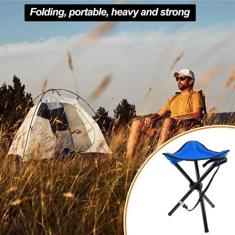 A11EPortable Folding Camping Stool Tripod Seat Folding Camping Chair Outdoor Travel Medium Chair For Picnic Garden Lawn J250930