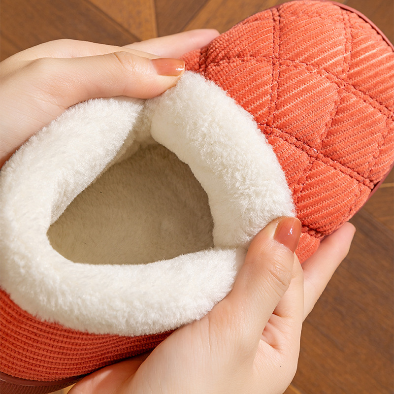 2025 Cixi Slippers for Women Indoor Non-Slip Home Warm Couple Winter Heel Cotton Shoes Plush Men ddmymarket