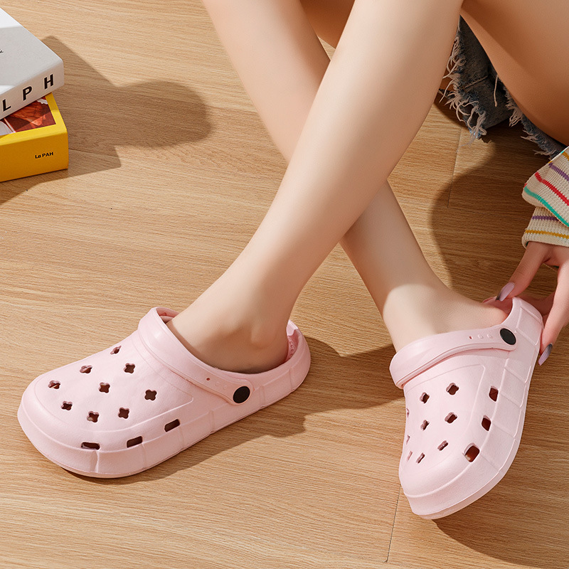 Stepping on Clouds Feeling for Women, Summer Outdoor Thick Sole Non-Slip Beach Closed-Toe Sandals, EVA Hole Shoes ddmymarket