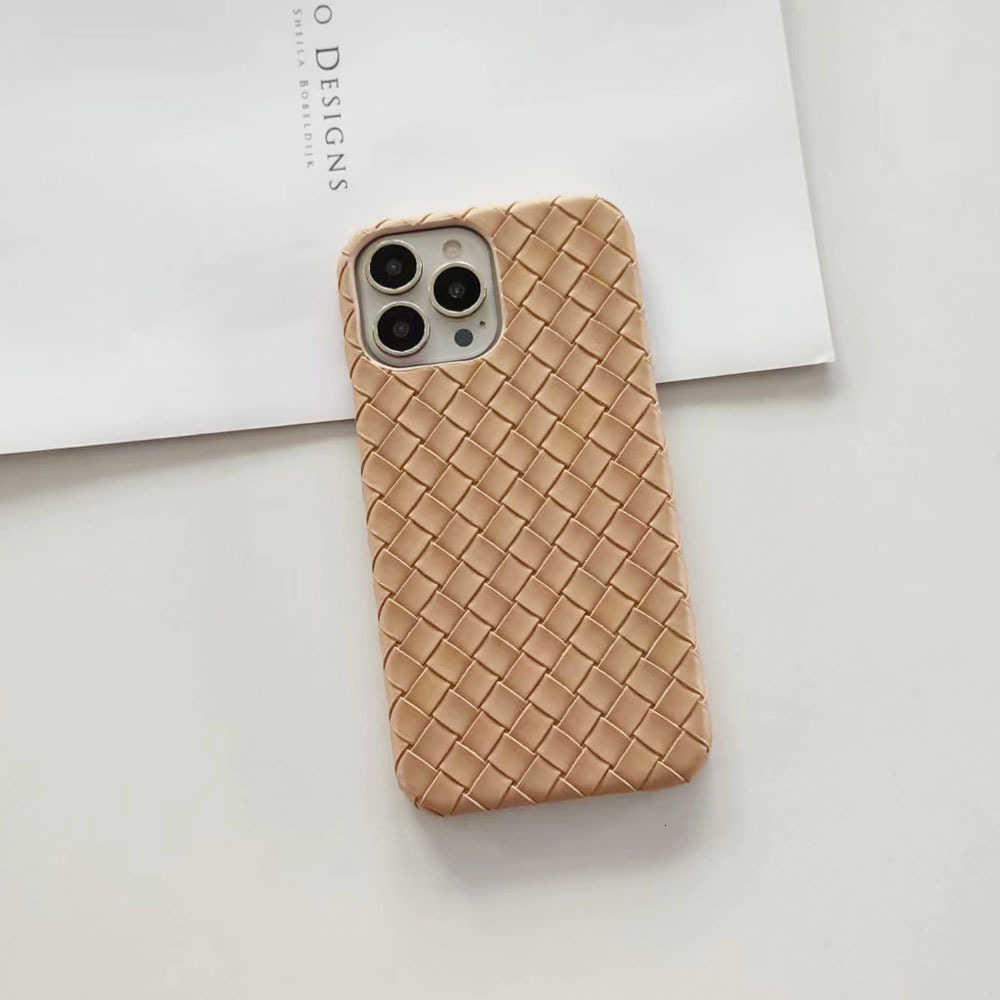 Suitable for iPhone 17/16 Pro Apple Case Woven Texture Solid Color Half-Wrap Anti-Drop Heat Dissipation Hard PC Phone