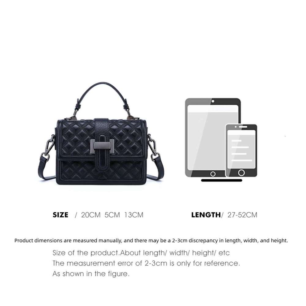 Luxury bag Women s Summer Top Layer Genuine Leather Handbag Trendy Fashion Versatile Textured Quilted Crossbody Bag
