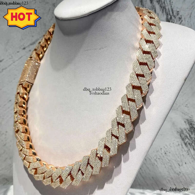 moissanite necklace designer jewelry cuban k chain Iced Out Pass Dia Tester Sterg Sier Necklace Vvs Moissanite chains for men necklaces
