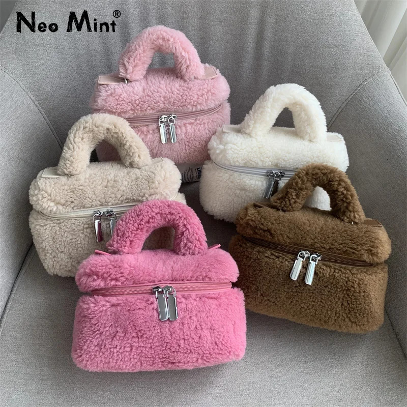 Box Bag Women 2024 Winter Trendy Faux Fur Shoulder Bags Handbag Y2k Girls Fashion Festival Crossbody 250930