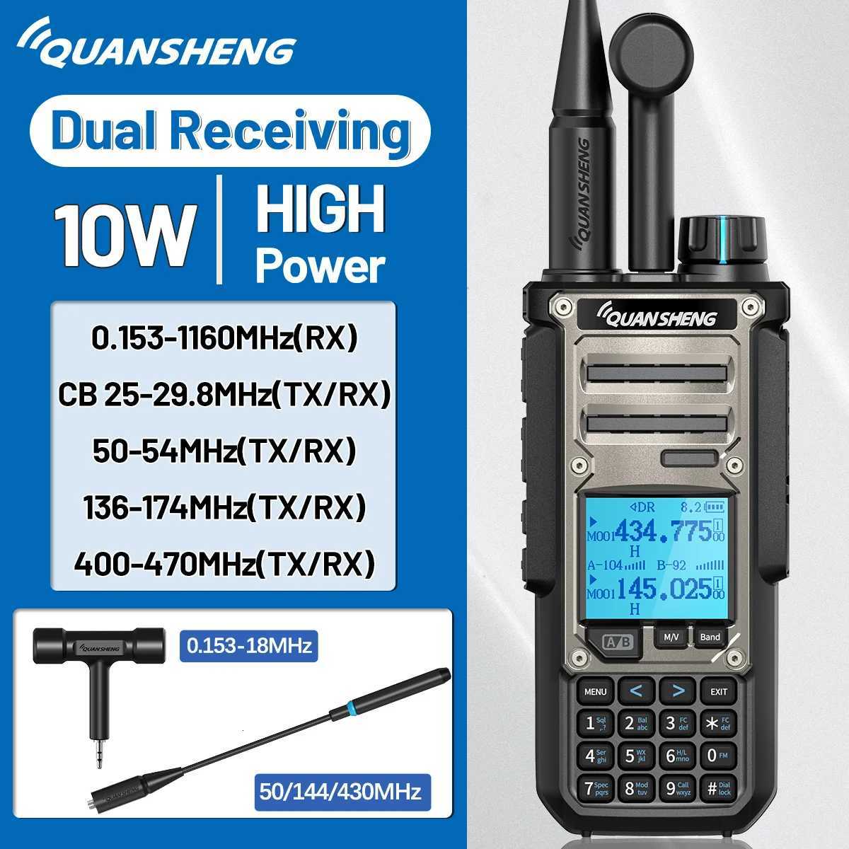 Quansheng TK11 8 Walkie Talkie Two Way Radio Portable Long Range 10W Transceiver Ham Amateur CB Shortwave Receiver NOAA TK11 5XJ250928