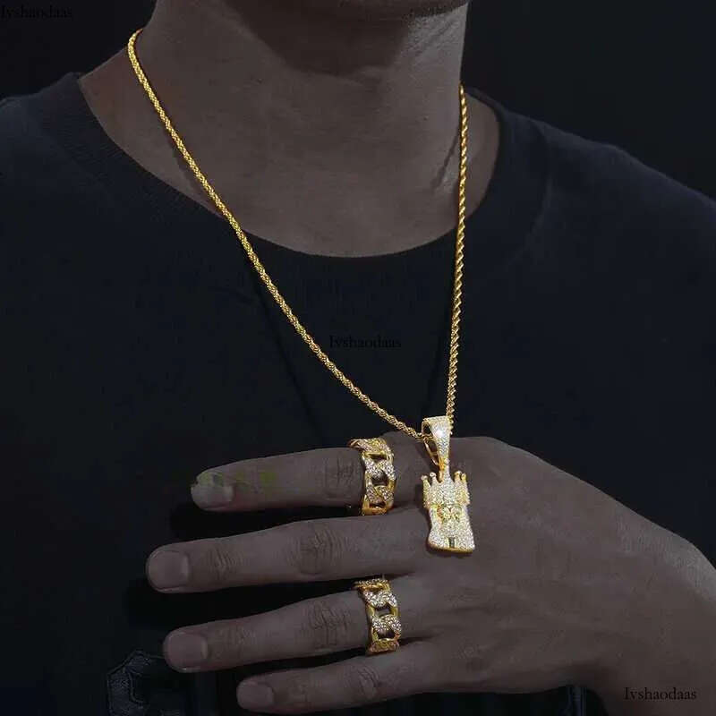 Pass Dia Tester VVS Moissanite Iced Out Jesus Head Face Pendant Bg Sterg Sier Big Piece Hip Hop Jewelry For Men