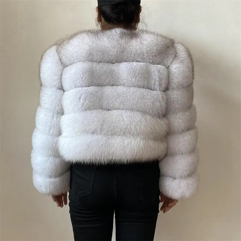 BEIZIRU Womens Real Fur Coat Long Sleeve Natural Warm Fashion Winter Girls 250930