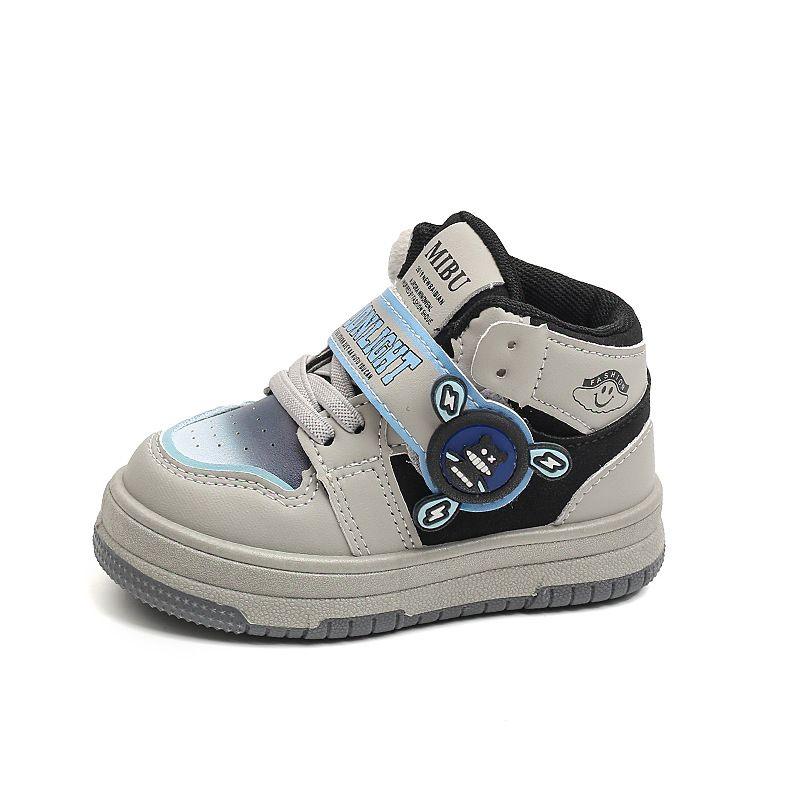 Kids High Top Sport Shoes For Boys And Girls Soft Soles Non-slip And Wear-resistant Kidszworld Running Sneakers Fashionable Color Toddler Shoes Sizes 
