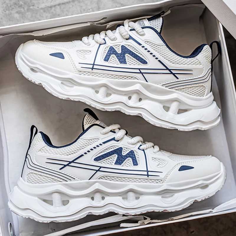 Mens 2025 Trendy Platform Running Shoes Breathable Mesh HeightIncrease Casual Sneakers for All Seasons Z250930