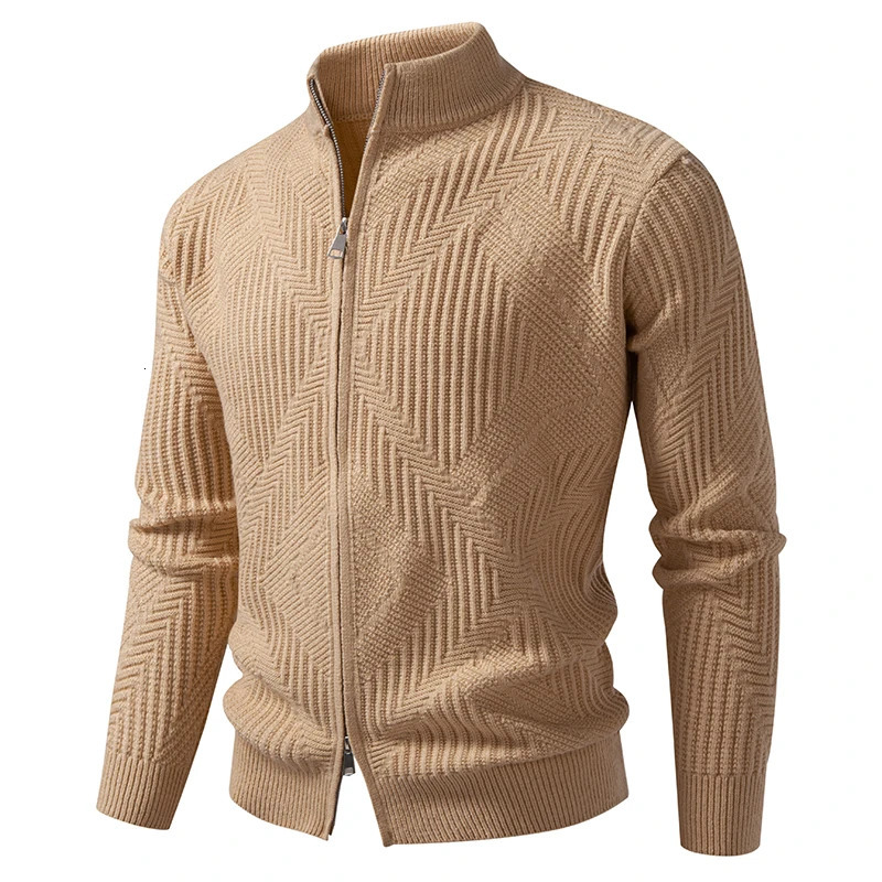 Mens Sweaters Vintage Coats Knitted Cardigan Hombres 2025 Fall Clothes Warm Military Solid Color Zipper Man Outwear 4XL 250929