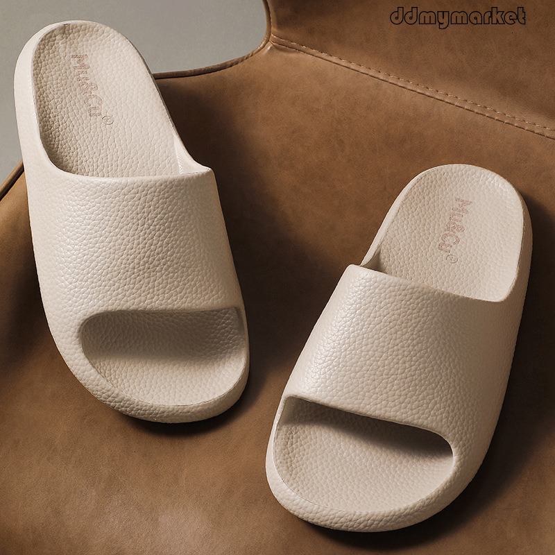 EVA Women's Slippers Men's Summer Bathroom Indoor Home Use Bath Non-Slip Leather Texture Odor-Free Couple Soft Sandals ddmymarket