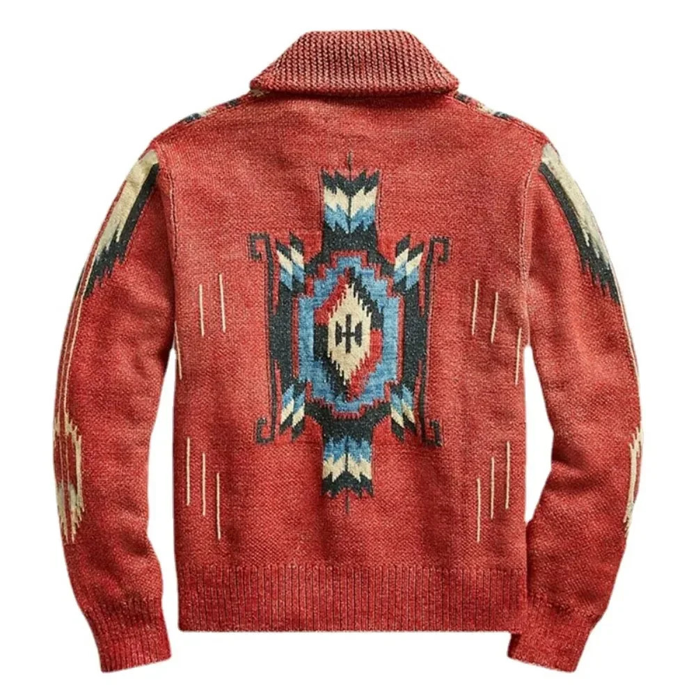 Boho Gypsy Cardigan Men Sweaters Jackets Long Sleeve V Neck Knitted Cardigans Sweater Coat Autumn Warm Winter Jumper Outwear 250929