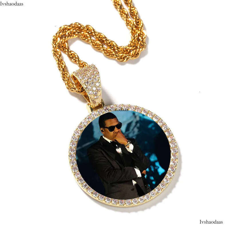Hip Hop personality pendant DIY cpreative photo cuban chain dia necklace jewelry moissanite sterling sier