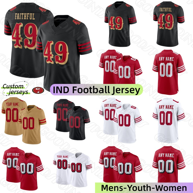 San Franciscocity Football jerseys Brock Purdy McCaffrey Warner Kittle Game Jersey Bosa George Rice Cowing Kyle Juszczyk Brandon Lott Aiyuk 49ersS Football jersey