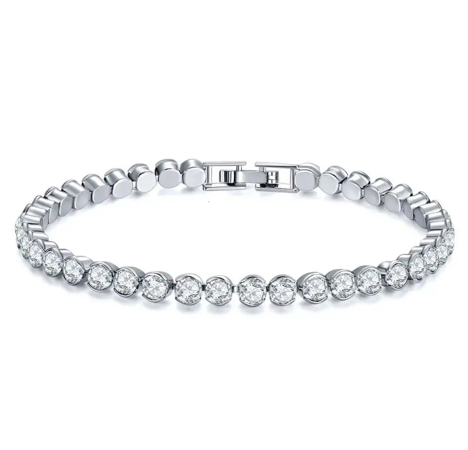 MxGxFam 7 Color Choices White Gold Color Small Bracelets For Women 19 cm Cubic Zircon Good Quality 250928