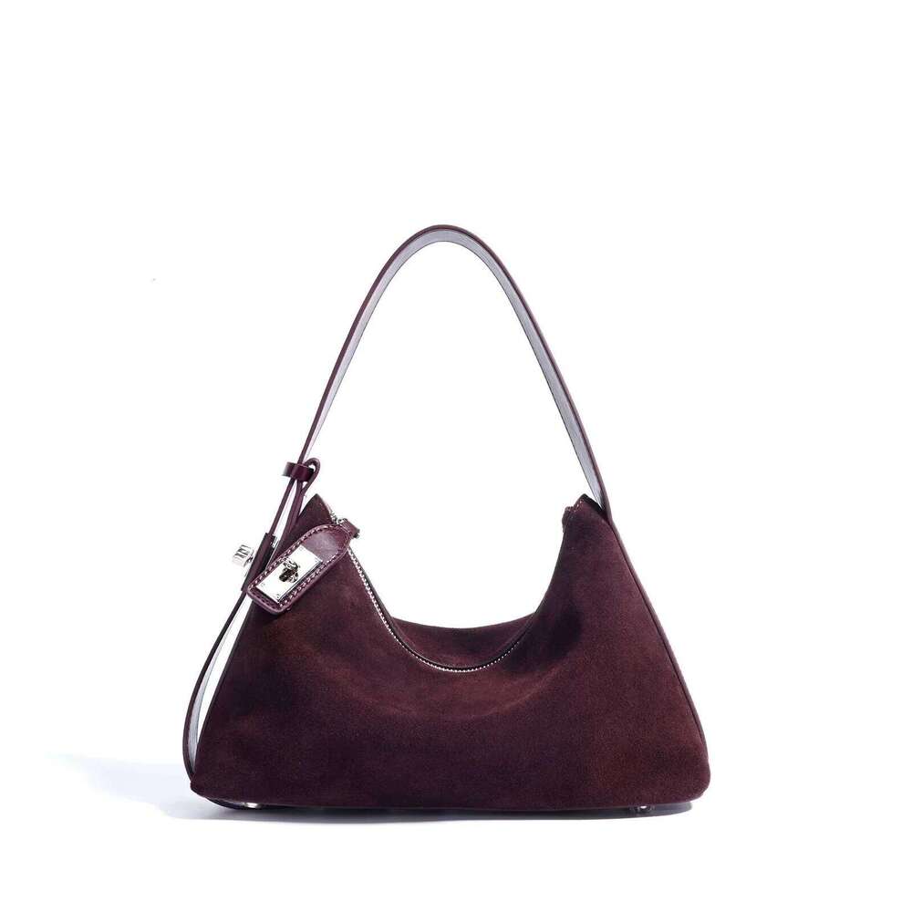 New Women's Autumn Winter Soft Suede Leatehr Designer Brand Women Hobo Tote Cow Leather Female Shoulder Bag Daily Outfit