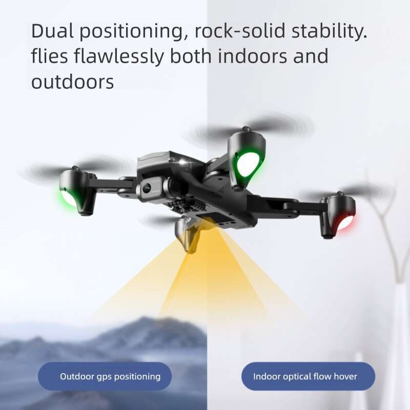 Brushless Folding Drone Optical Flow GPS Remote Control Aircraft EIS Anti Shake HD K Quadcopter Model