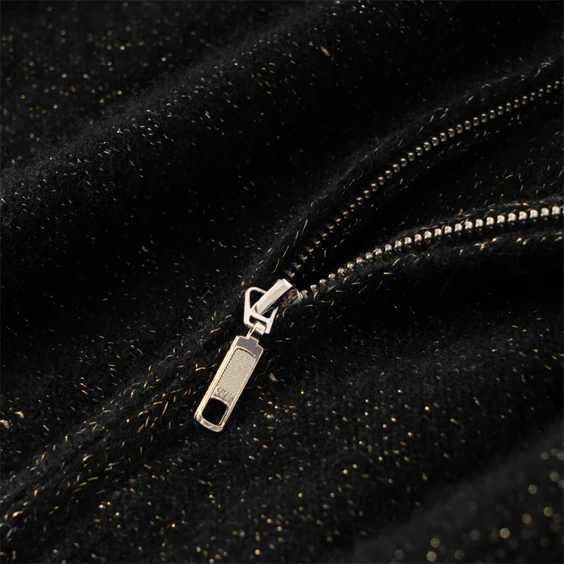 550g 100 Pure Cashmere Sweater Mens DoublePly Thickened Golden Bean Yarn Cardigan Loose Knitted Base Shirt 250929