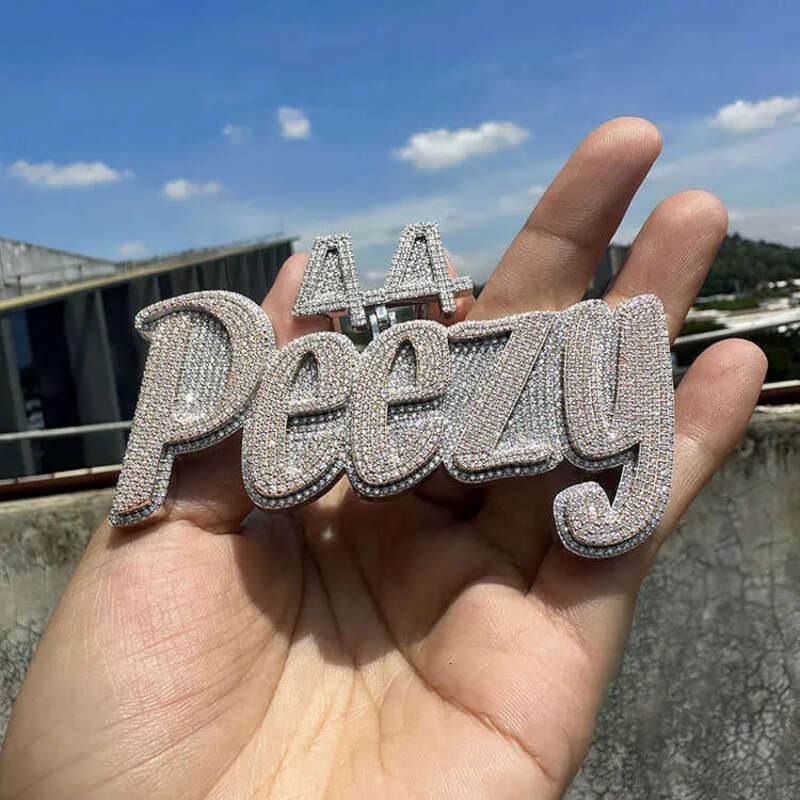 OEM Custom Hiphop Jewelry Iced Out Letter pendant VVS Moissanite s sier Hip Hop Necklace Dia Pendant for men