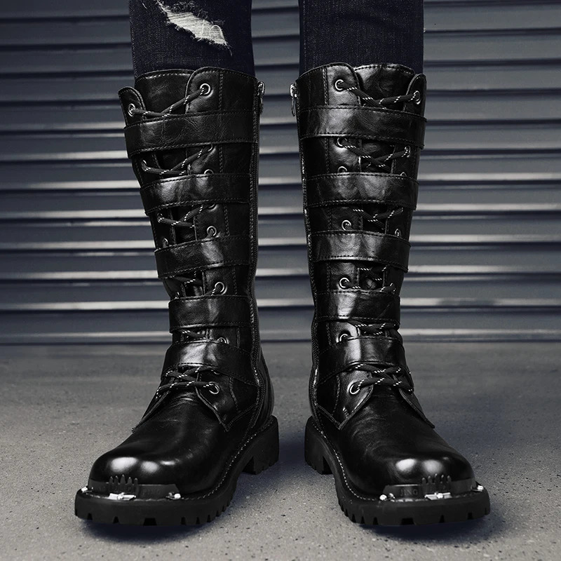 Motorcycle boots four seasons mens hightop outdoor offroad cycling boots safety protection nonslip cycling boots work boots 250930